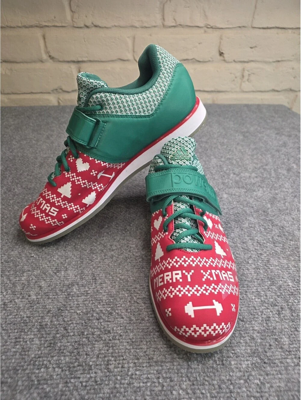 Adidas Powerlift 3.1 Christmas Sweater Shoes CG6455 Sz 13